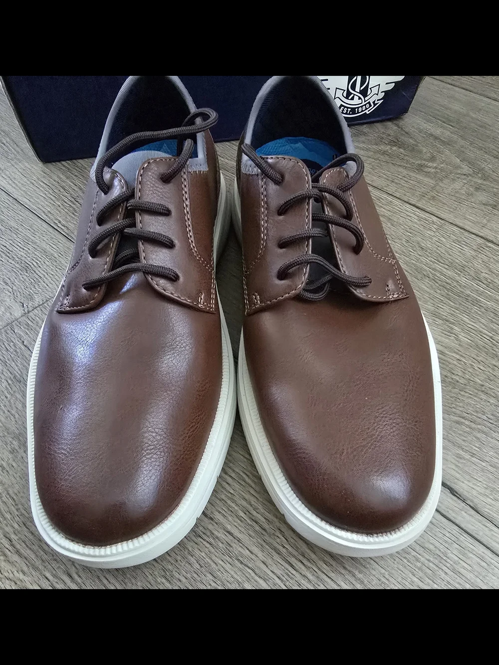 Dockers Mens Brown Casual Leather Lace-Up Shoes